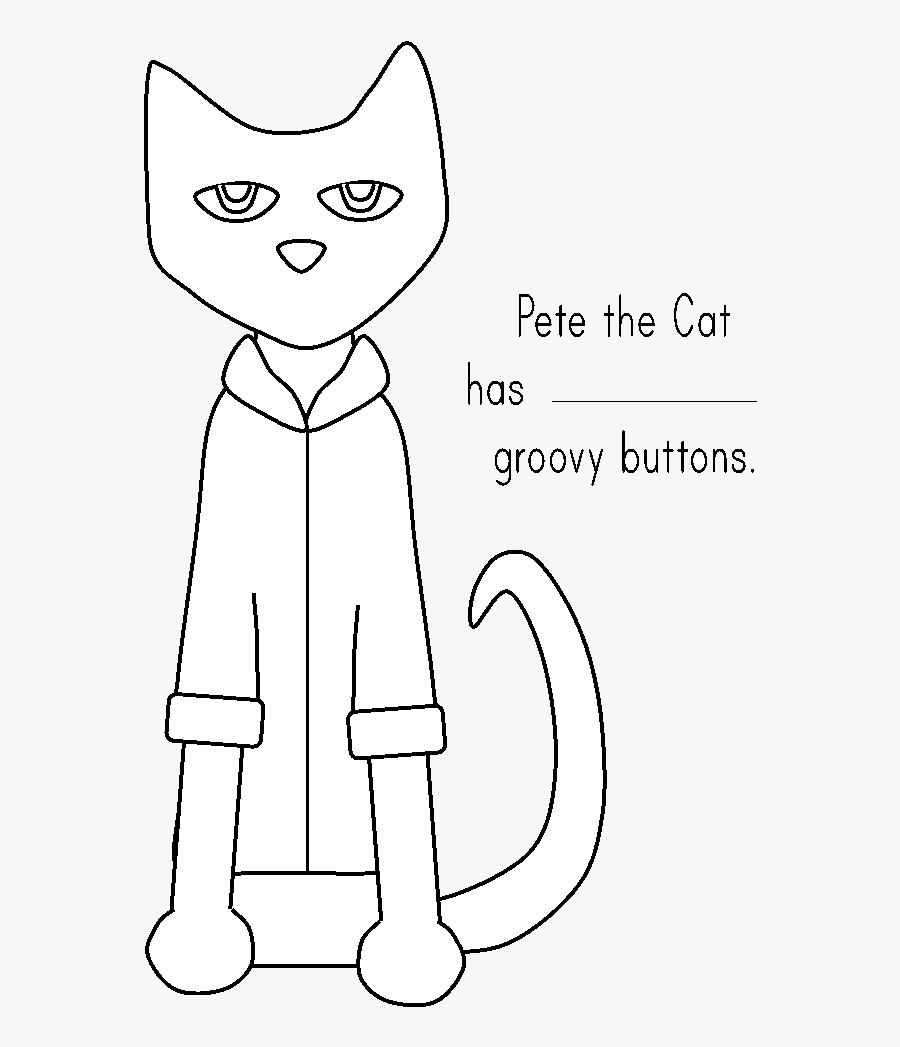 Pete The Cat Collection Of Black And White High Head - Cartoon, Transparent Clipart