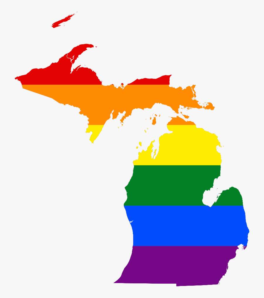 Michigan Republican Democrat Map, Transparent Clipart
