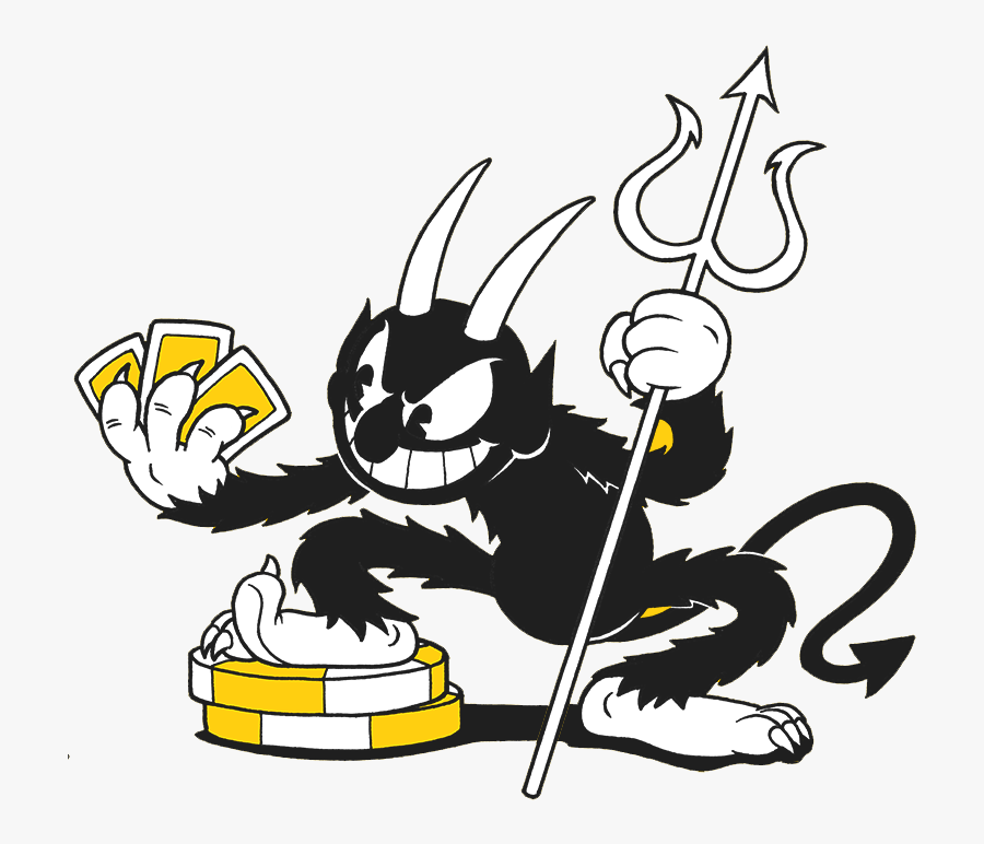 1930"s Toons That Inspired The Art Of Cuphead - Cuphead Devil Png, Transparent Clipart
