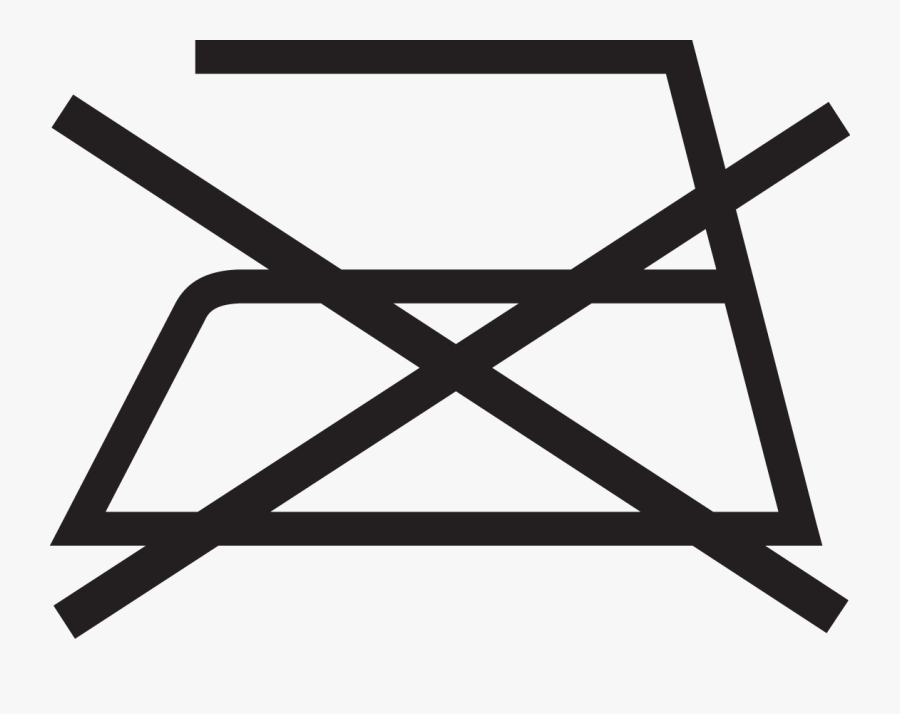 Iron On Low Heat Symbol Clipart , Png Download - Do Not Iron Symbol, Transparent Clipart