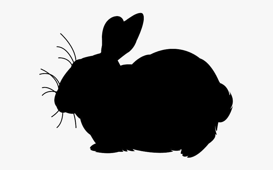 Clipart Solid Color Silhouette Bunnies, Transparent Clipart