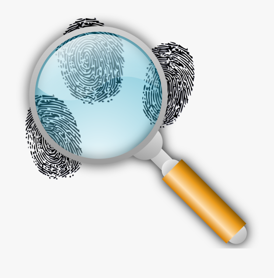Magnifying Glass With Fingerprints, Transparent Clipart