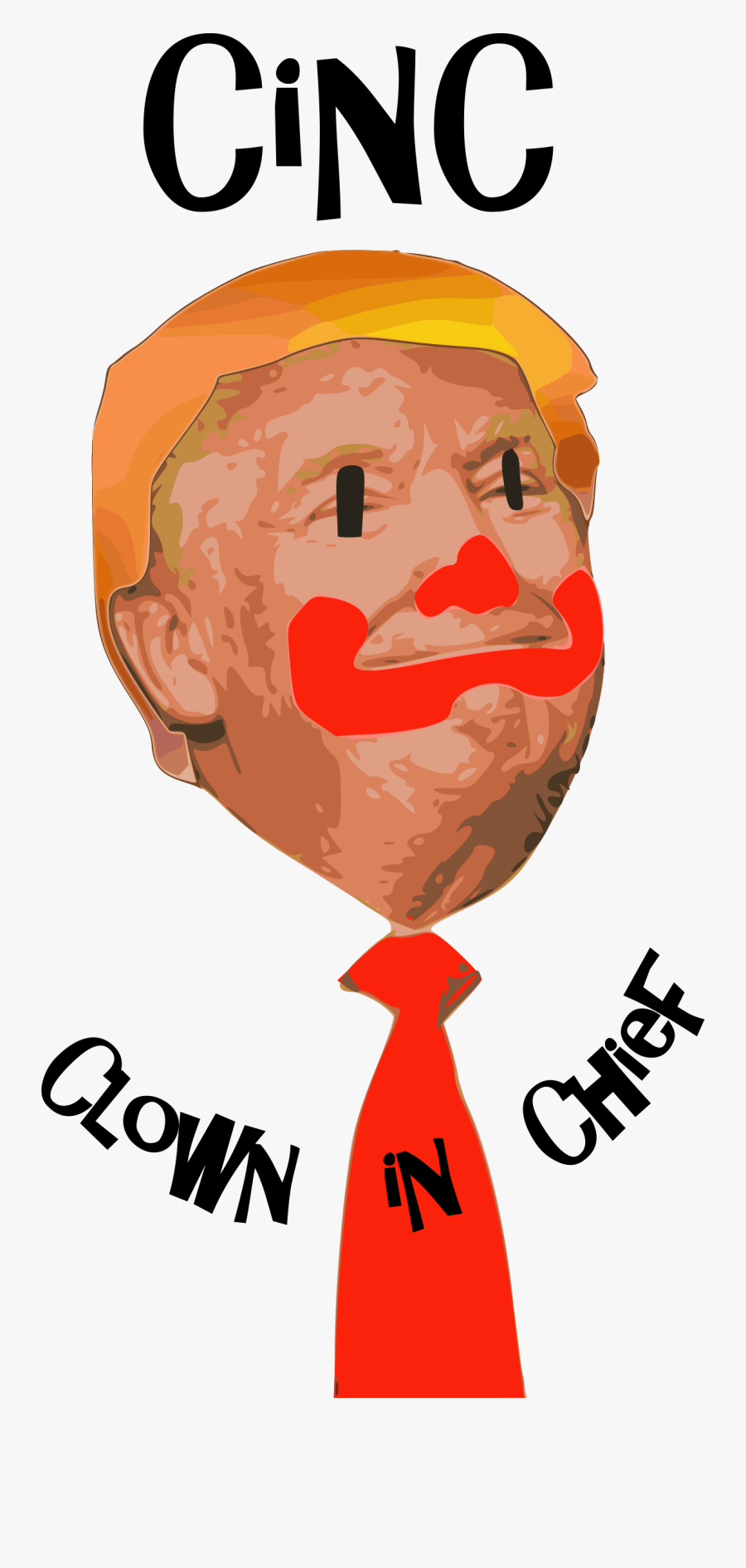 Clown In Chief Clip Arts - Vector Clip Art Donald Trump, Transparent Clipart