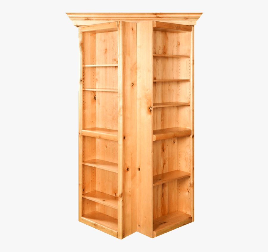 Farmhouse Style Bookcases With A Sliding Diy Barn Door - Bookcase, Transparent Clipart
