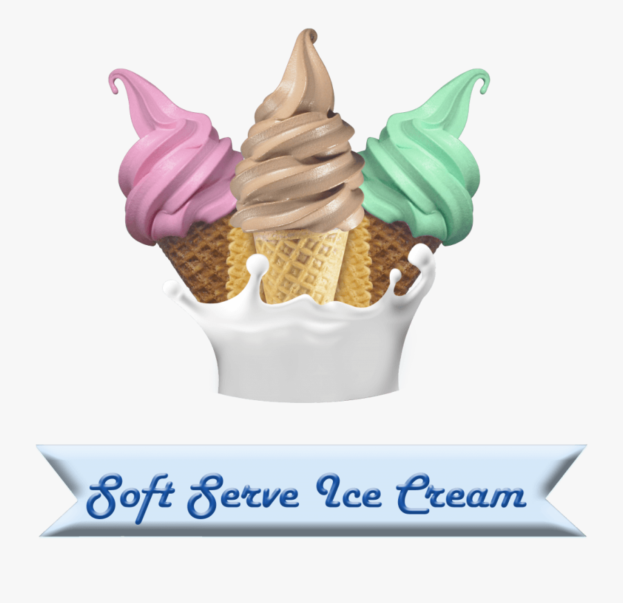 Transparent Cream Png - Soft Serve Ice Cream Cones Png, Transparent Clipart