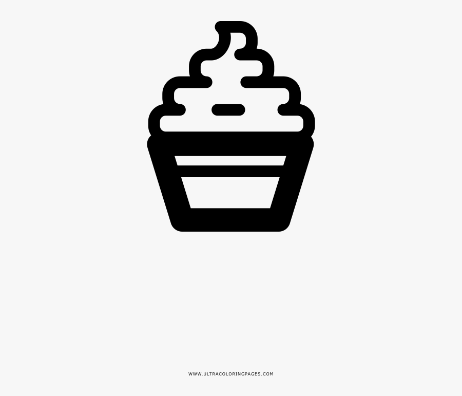 Ice Cream Cup Coloring Page, Transparent Clipart