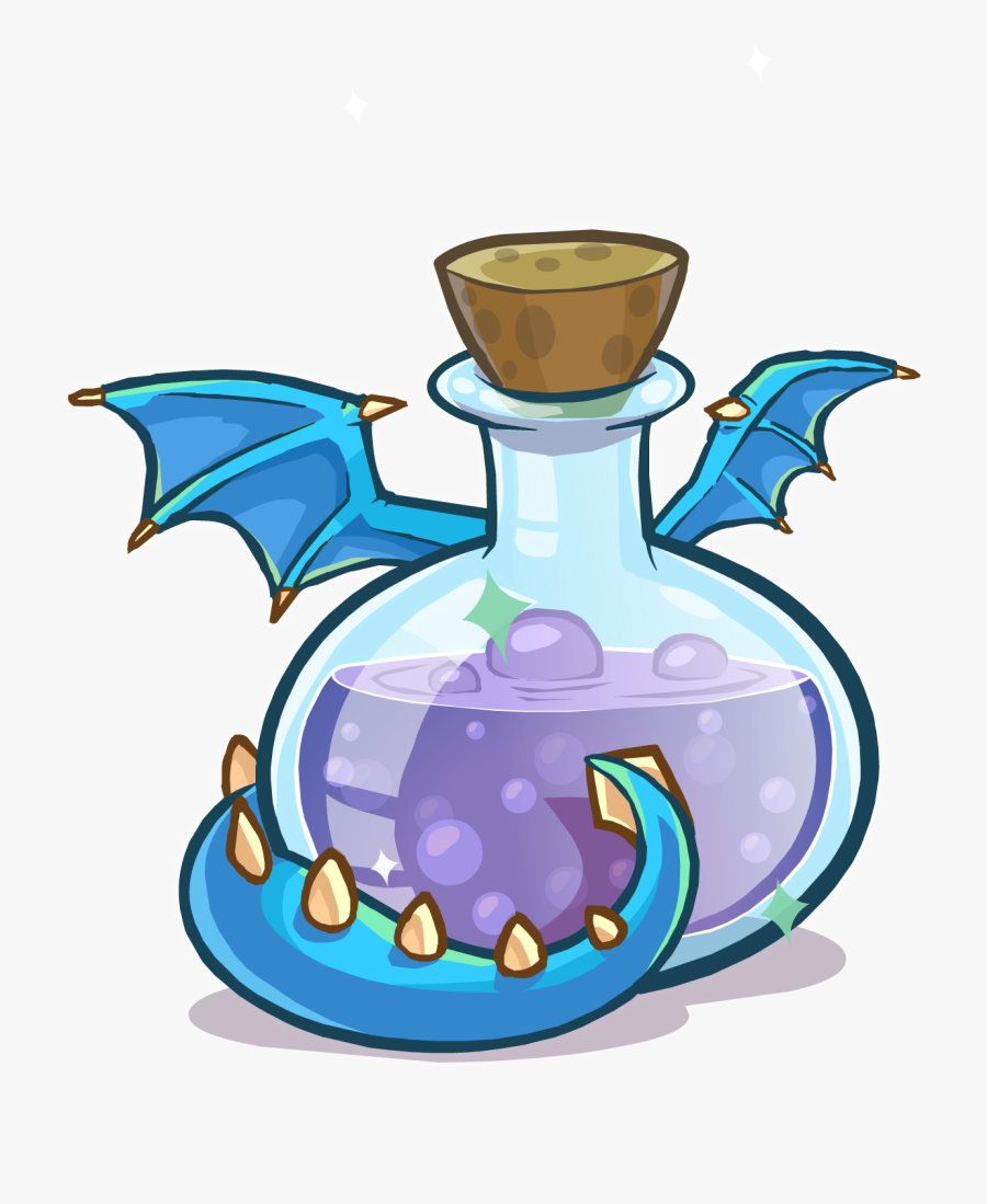Image Potions Blue Puffle - Dragon Potion, Transparent Clipart