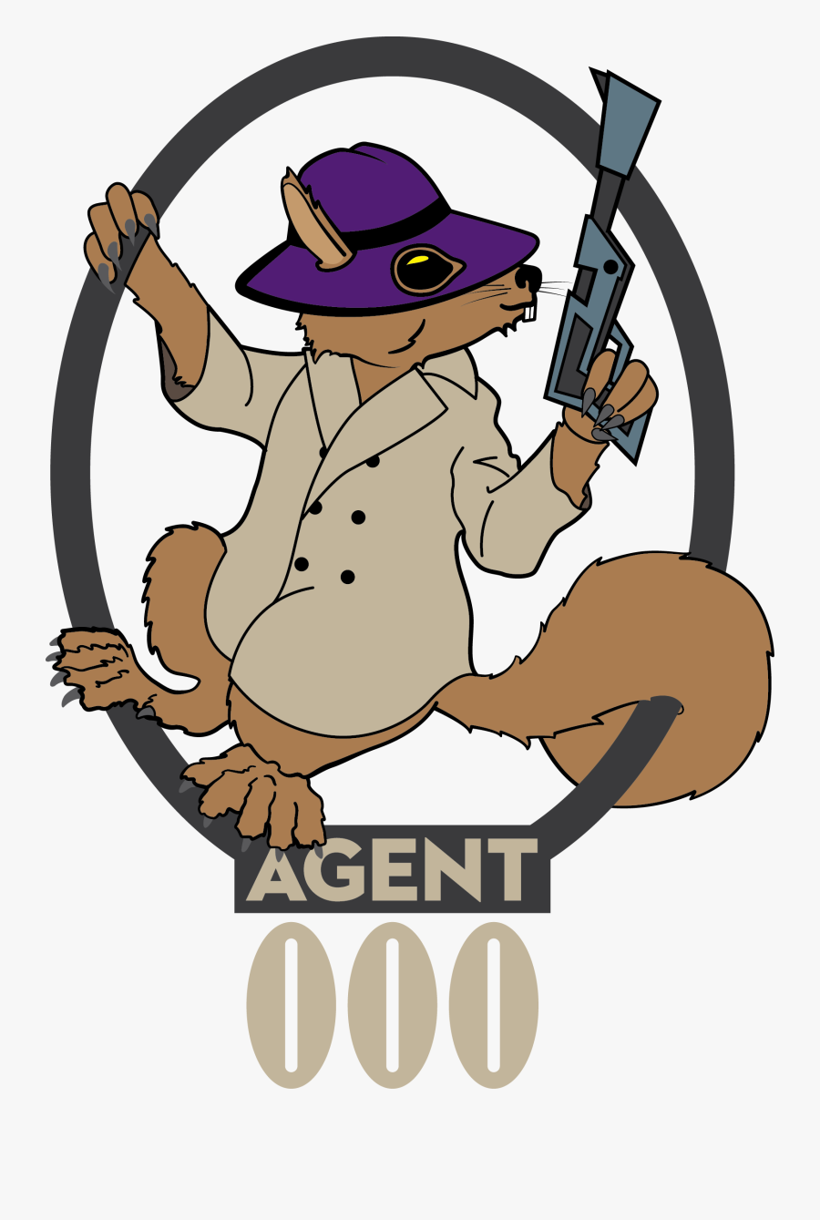 Agent 000 Secret Squirrel - Secret Agent Squirrel, Transparent Clipart