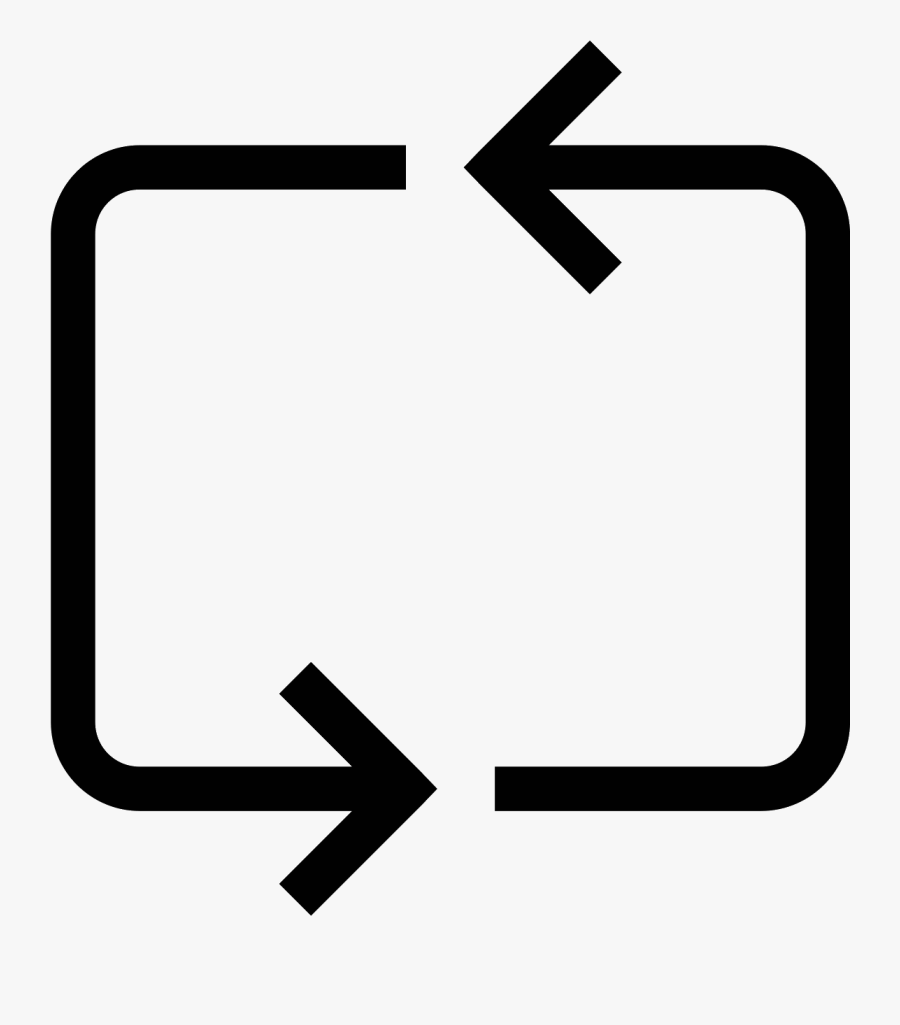 The Icon Shows A Square Shaped Loop That Is Made Up - Never Ending Icon, Transparent Clipart