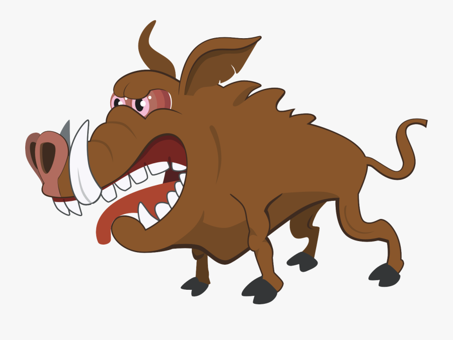 Clip Art Royalty Free Illustration Transprent - Boar Illust Free Cartoon, Transparent Clipart