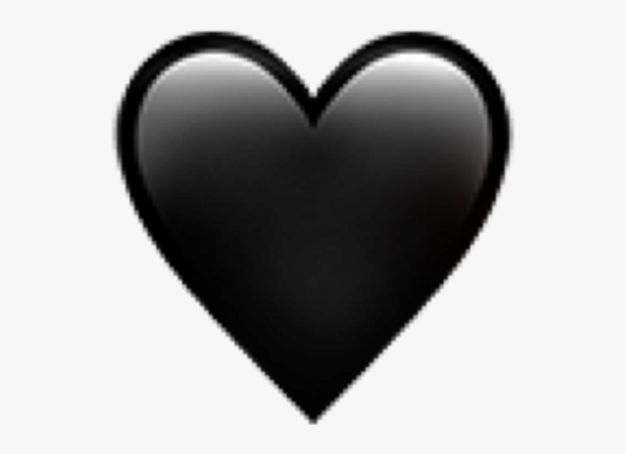 Transparent Black Heart Clipart - Black Heart Emoji Whatsapp, Transparent Clipart