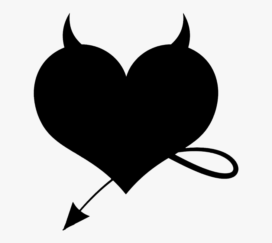 #mq #black #hearts #heart #devil - Happy Valentines Day Naughty, Transparent Clipart