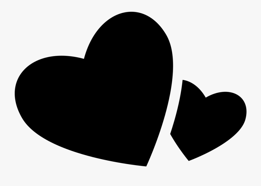 Big And Small Hearts Comments - Small Black Heart Png, Transparent Clipart