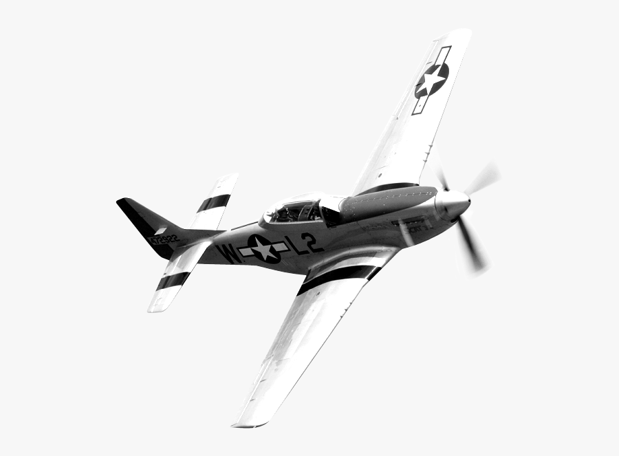 Transparent Airplane Ww2 - P51 Mustang No Background, Transparent Clipart