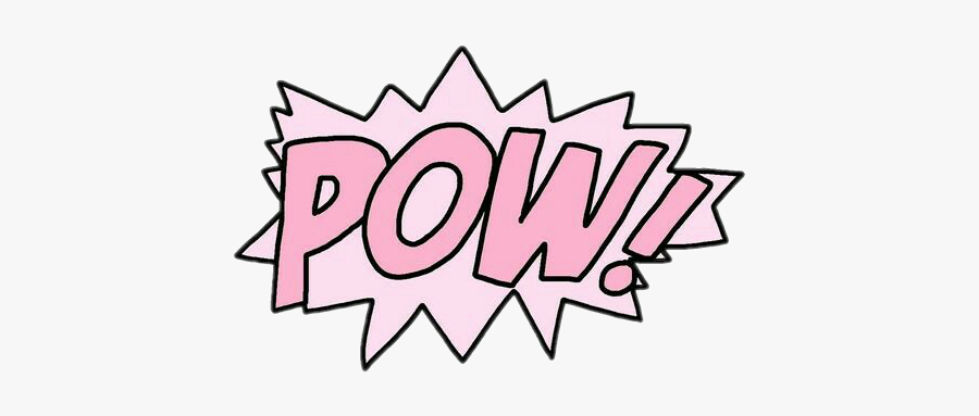 #onomatopoeia #pink #corderosa #rosa #hq #historiasemquadrinho - Png Pow, Transparent Clipart