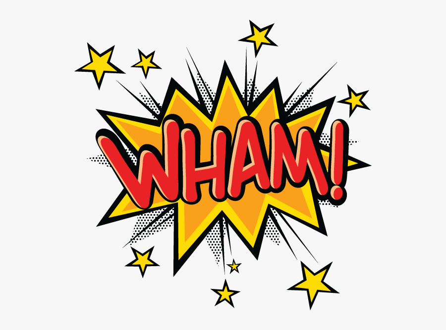 Wham Onomatopoeia, Transparent Clipart