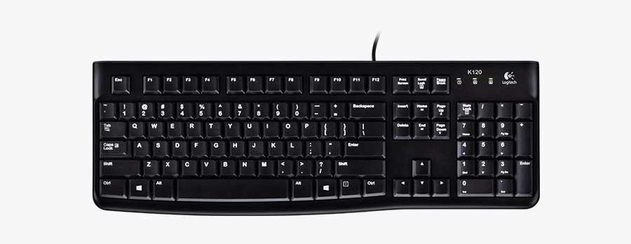 Keyboard Clipart Normal Computer - Logitech Keyboard K120, Transparent Clipart