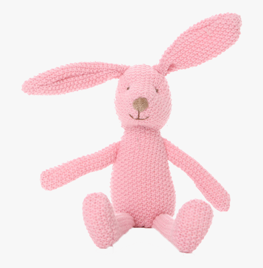 Bunny Toys Png Clipart - Knitted Pink Bunny, Transparent Clipart