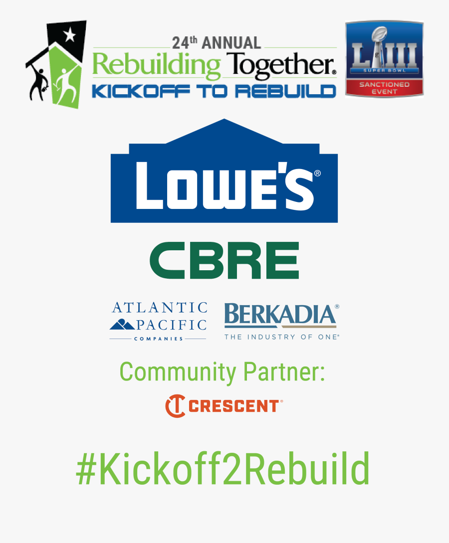 Kickoff To Rebuild, Transparent Clipart