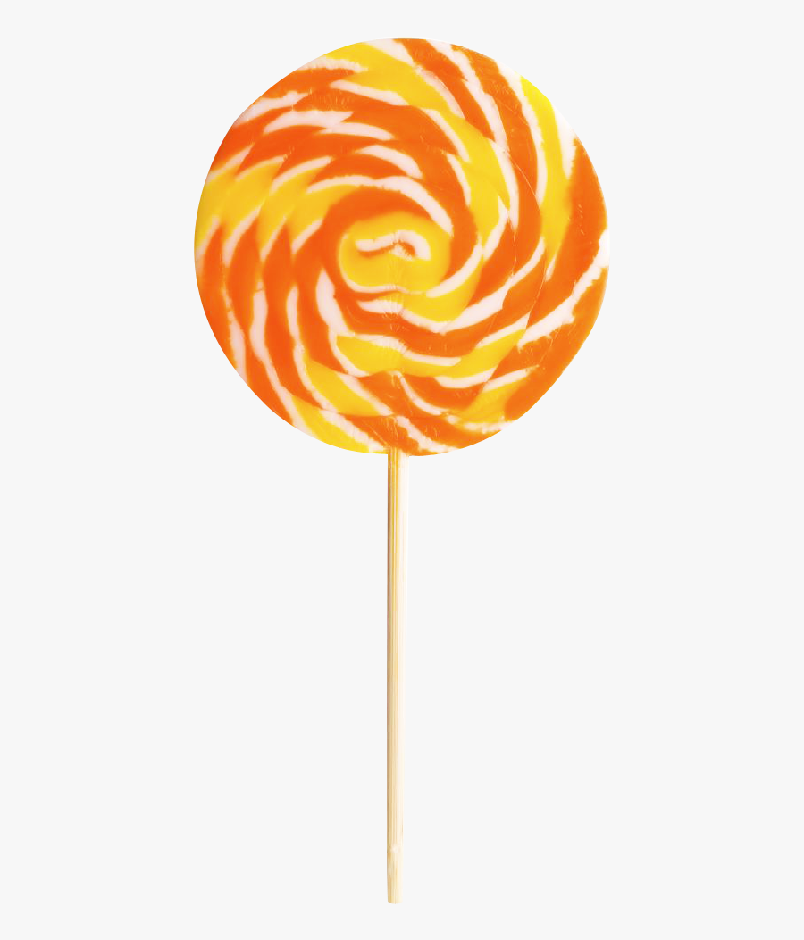 Stick Art,spiral,hard Candy - Orange Swirl Lollipop Orange, Transparent Clipart