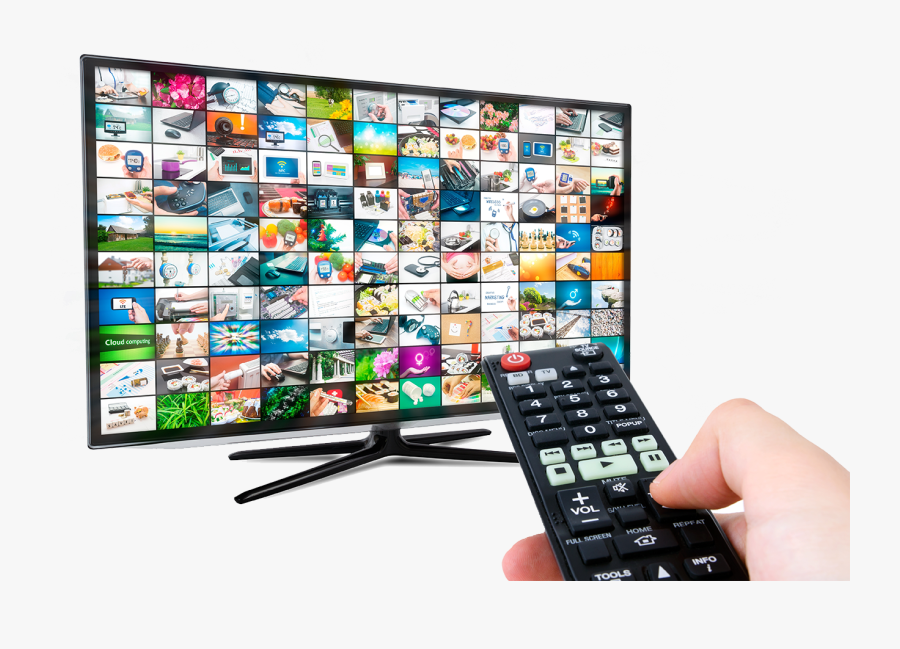 Transparent Big Screen Tv Clipart - Cambiando De Canal En Televisión, Transparent Clipart