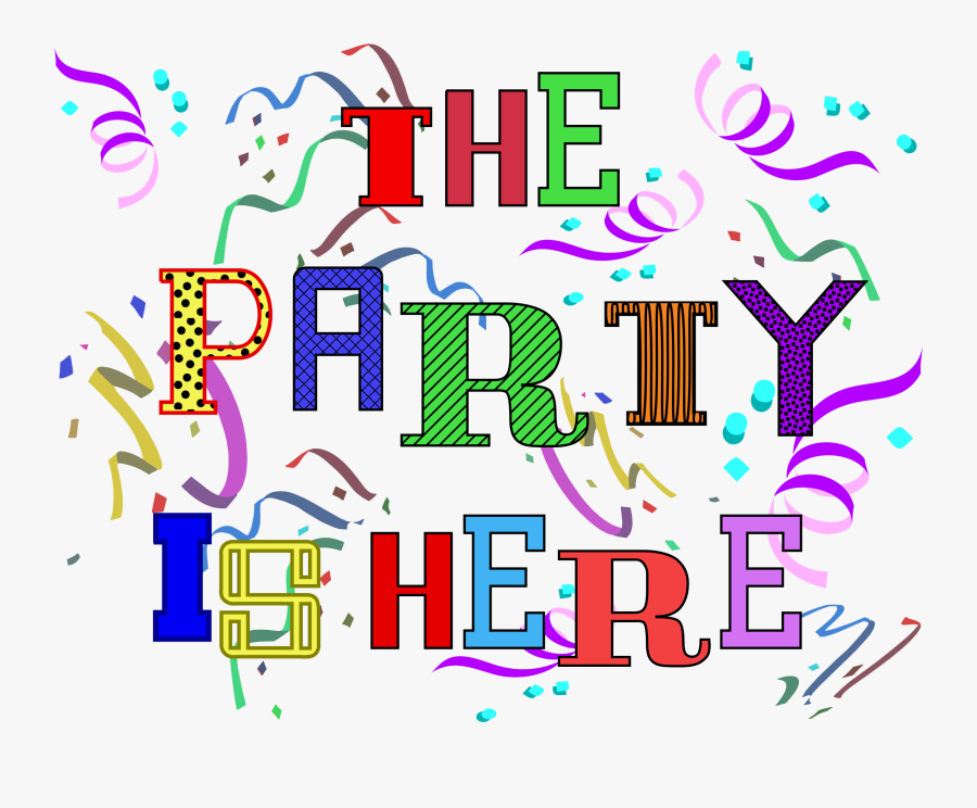 Streamers Clipart Office Party - Party In Here, Transparent Clipart
