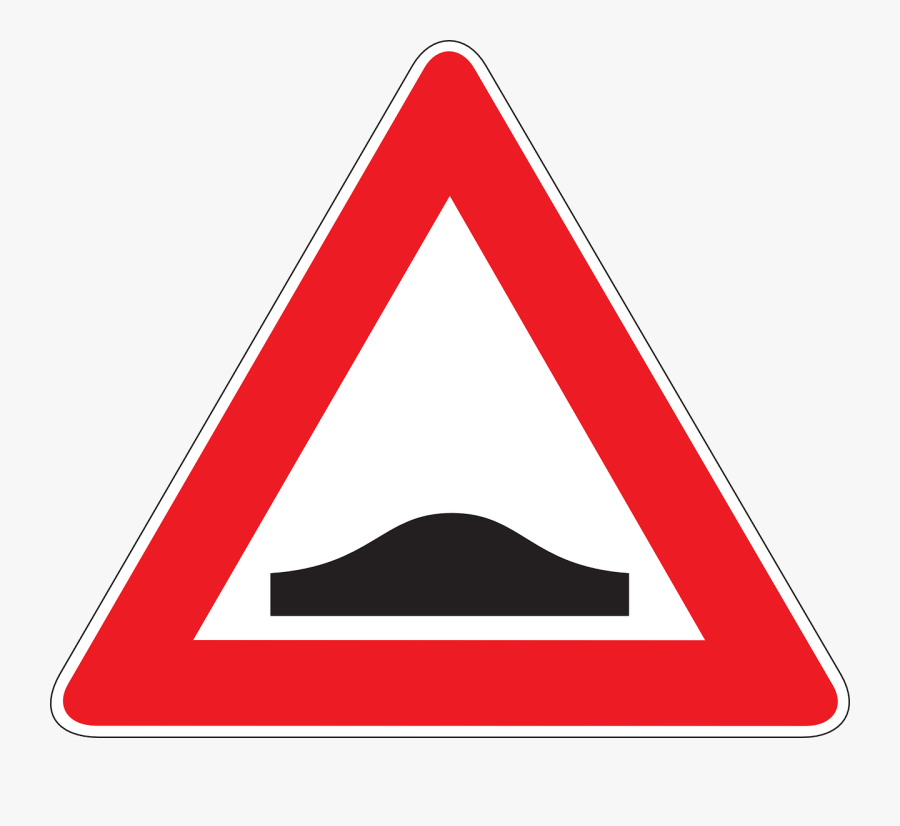 Uneven Road Road Sign, Transparent Clipart