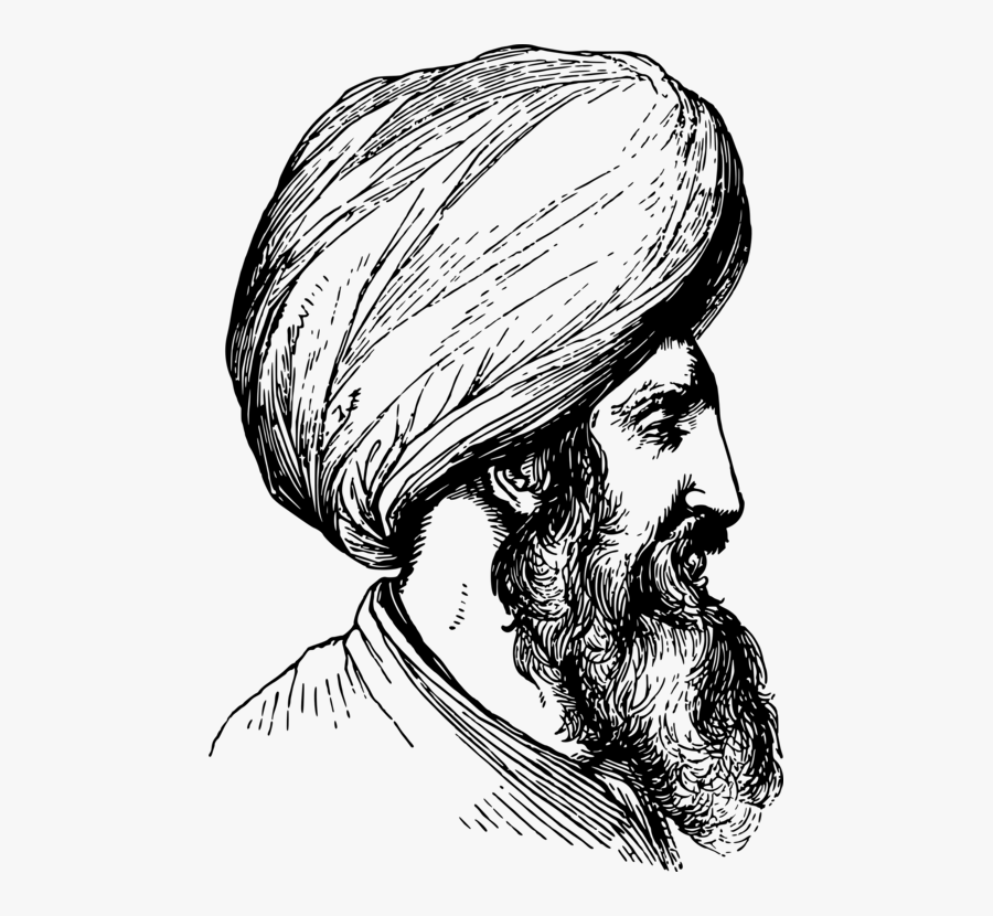 Art,monochrome Photography,facial Hair - Turban Black And White Clipart, Transparent Clipart