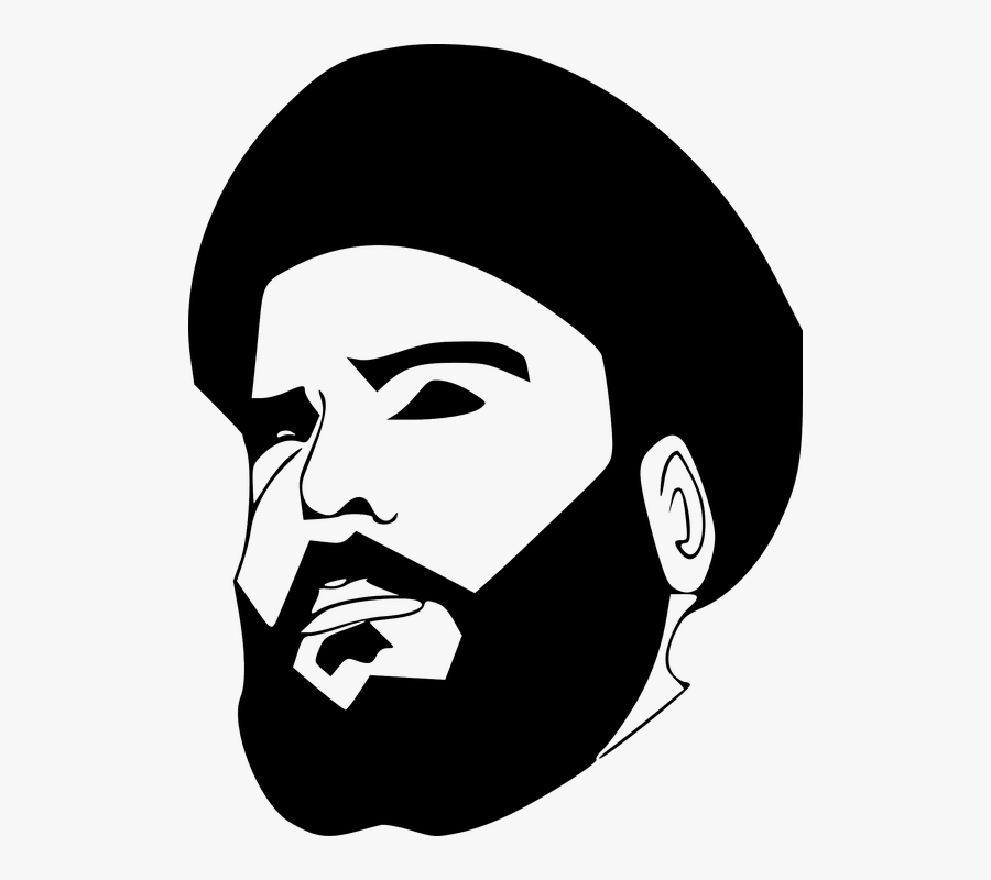 Sadr, Person, Face, Beard, Mustache, Head, Turban, - Clipart Muqtada Al Sadr, Transparent Clipart