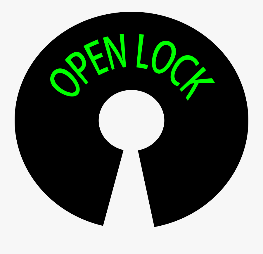 Logo Open Lock - Lock, Transparent Clipart