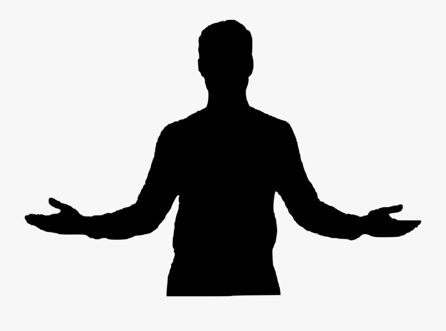 Businessman, Silhouette, Arms Outstretched - Silhouette Outstretched Arms, Transparent Clipart