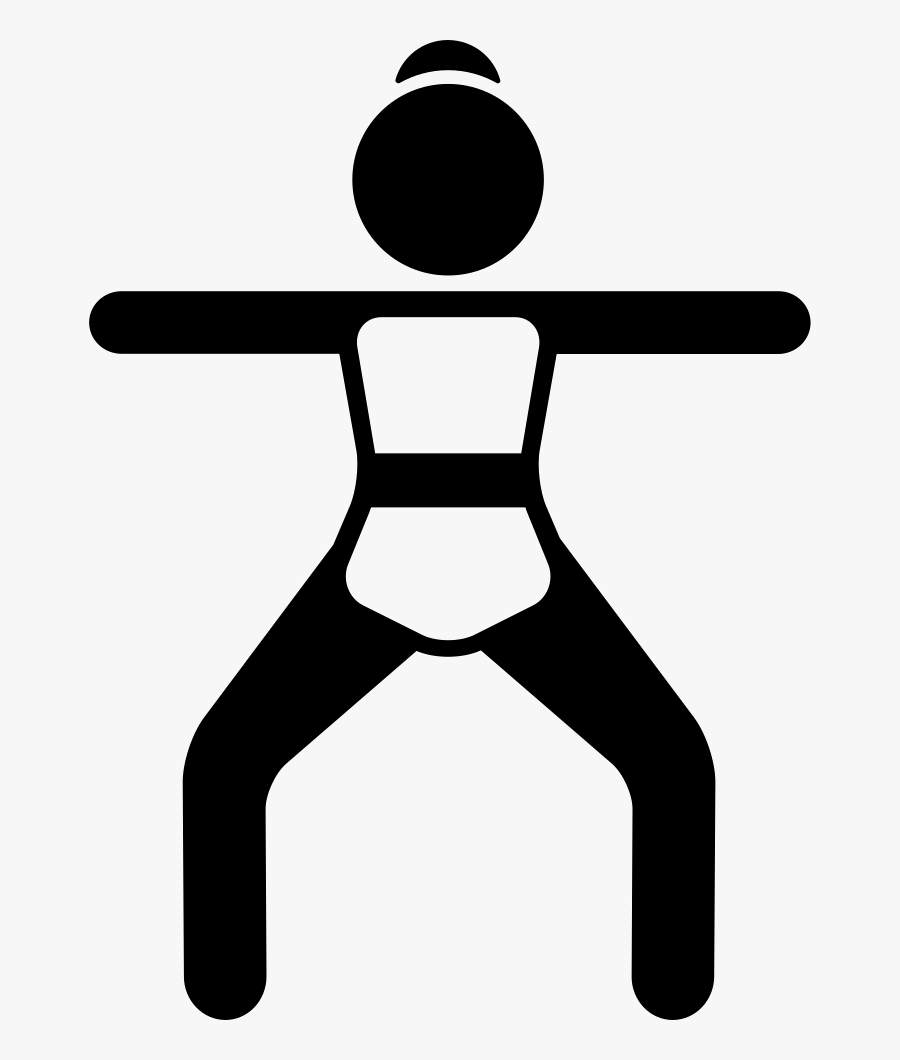 Open Legs And Arms Position - Pilates Cartoon Black And White, Transparent Clipart