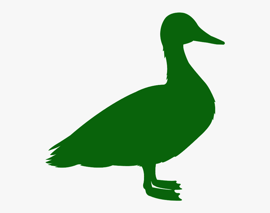 Duck Silhouette Red, Transparent Clipart