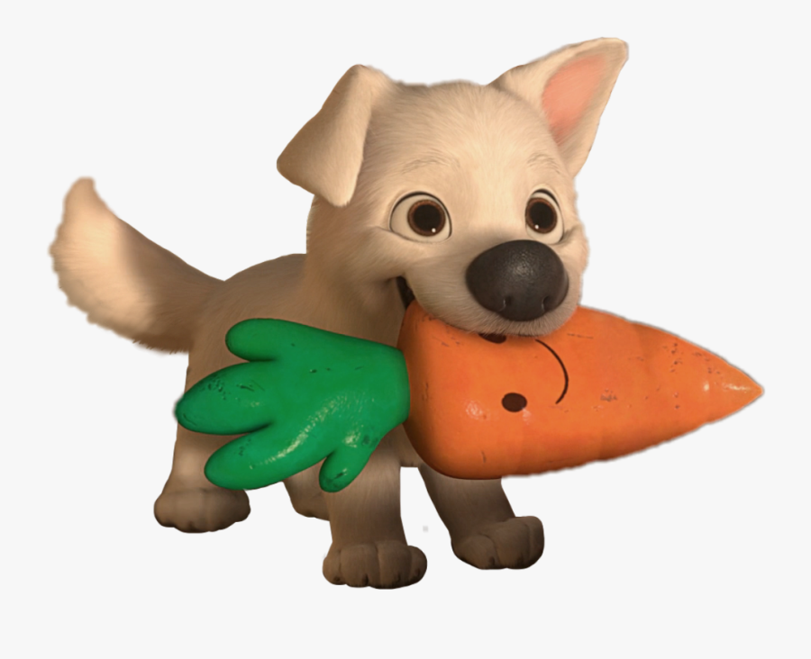 #disney #bolt #white #dog #puppy #cute #sweet #carrot - Bolt And Mr Carrot, Transparent Clipart