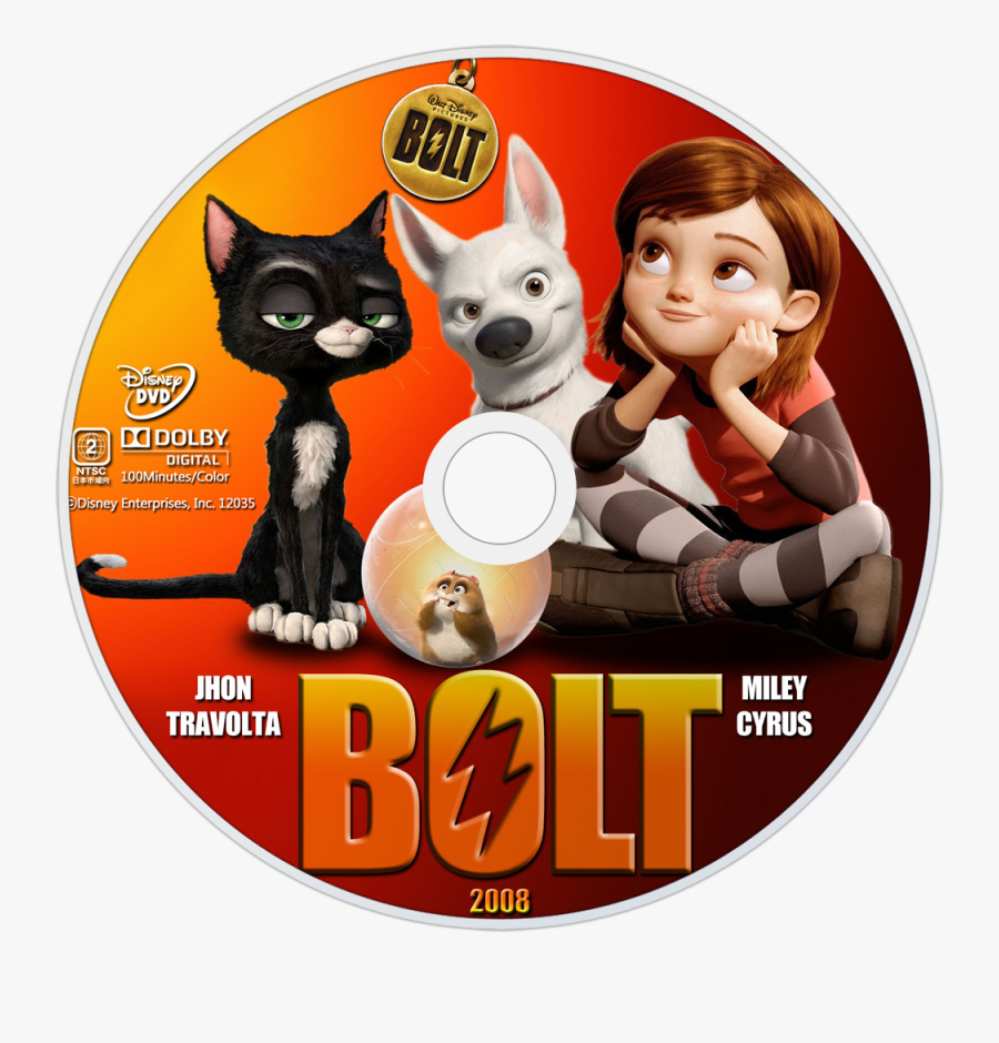 Bolt Movie Cover, Transparent Clipart