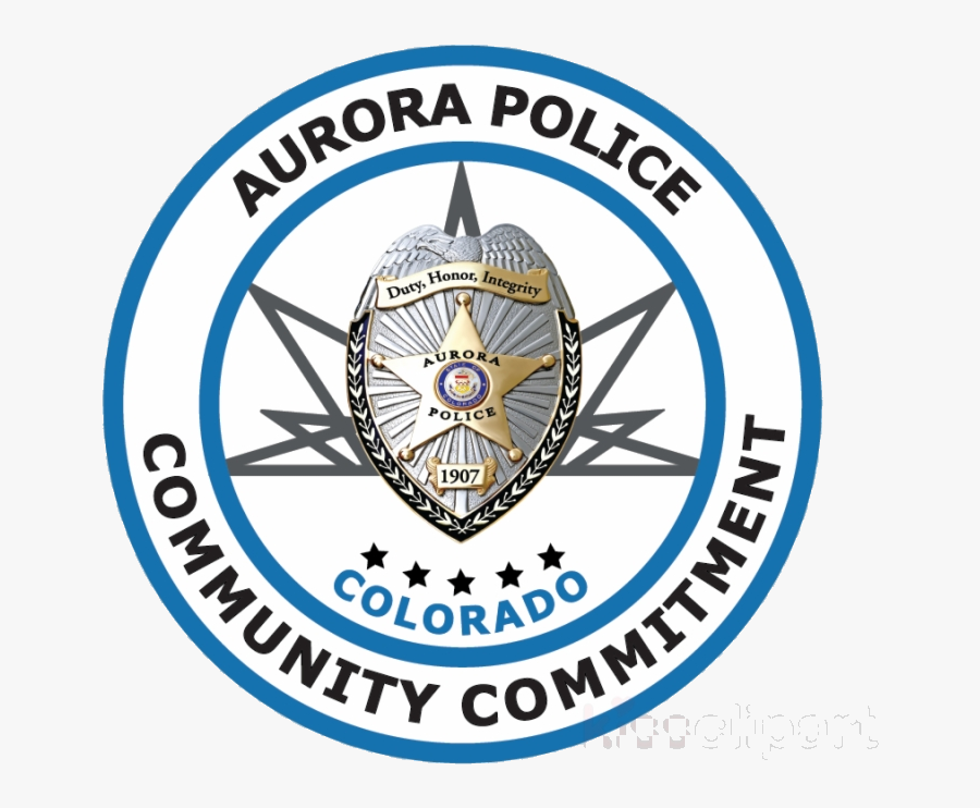 Police Badge Aurora Clipart Department Transparent - Aurora Police Badge, Transparent Clipart