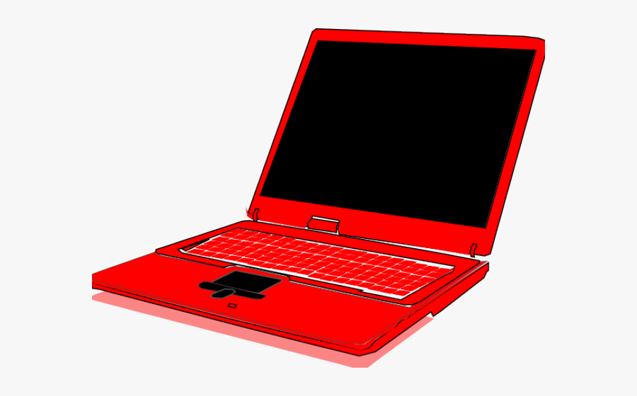 Laptop Clipart Red - Computer Red Clipart, Transparent Clipart