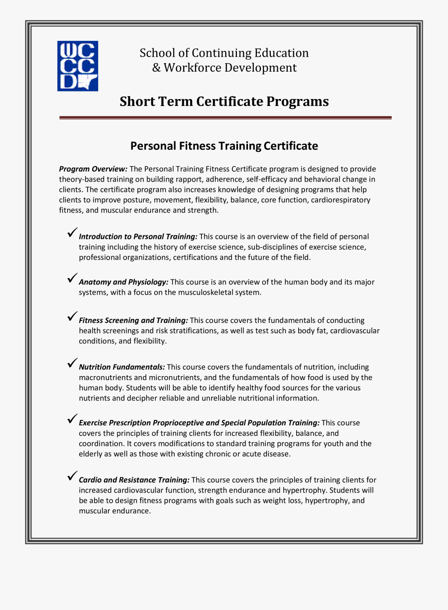 Clip Art Free Fitness Training Certificate - Fitness Certificate For Humans, Transparent Clipart