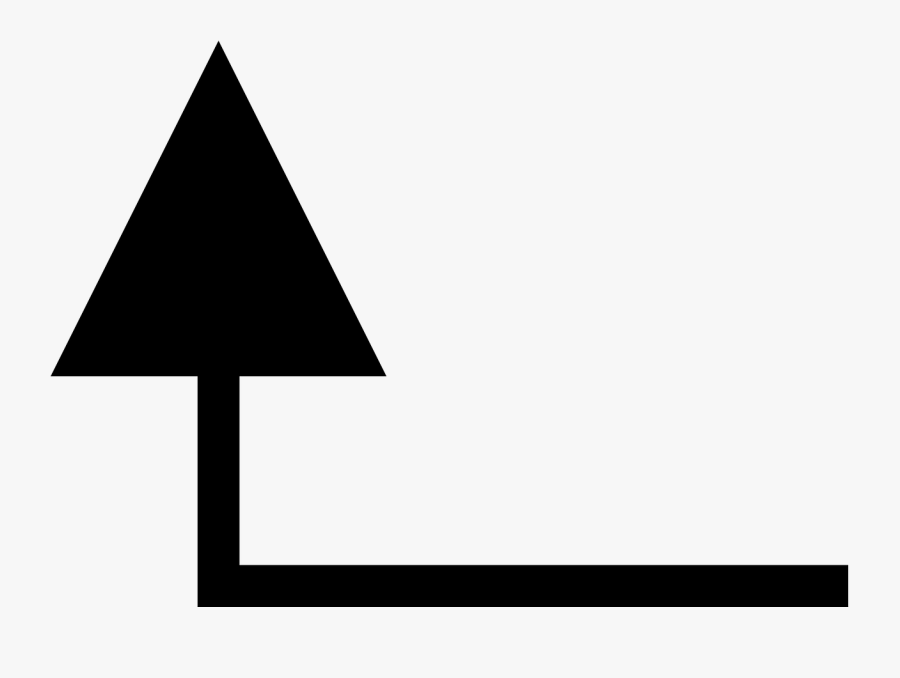 Arrow, Left, Pointing, Up, Sign, Symbol - Arrow Pointing Left Then Up, Transparent Clipart