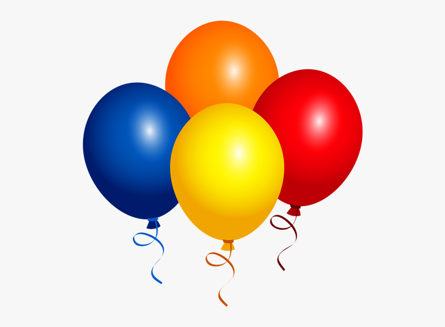 Balloon Vector Clipart - Balloon Blue Yellow Orange Red, Transparent Clipart