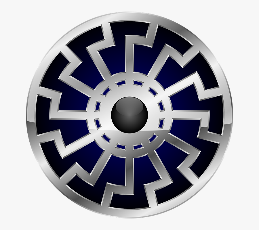 Nordic Black Sun Tattoo, Transparent Clipart