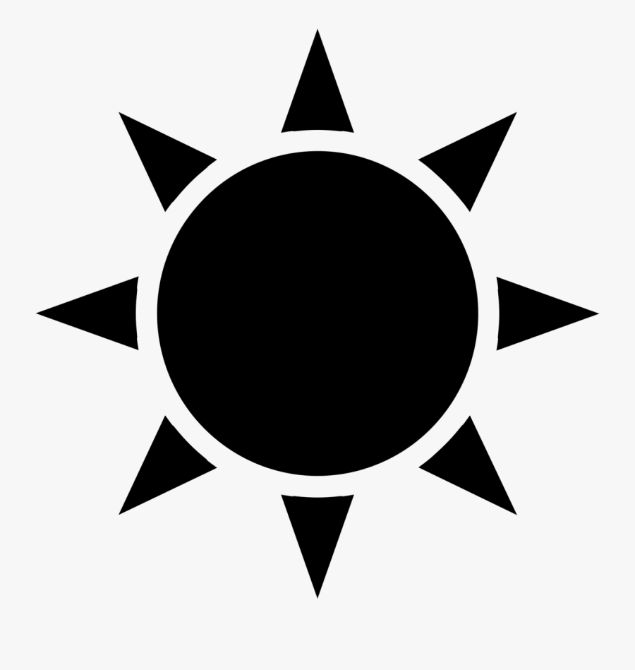 Computer Icons Symbol Clip Art - Black Sun Png Transparent, Transparent Clipart