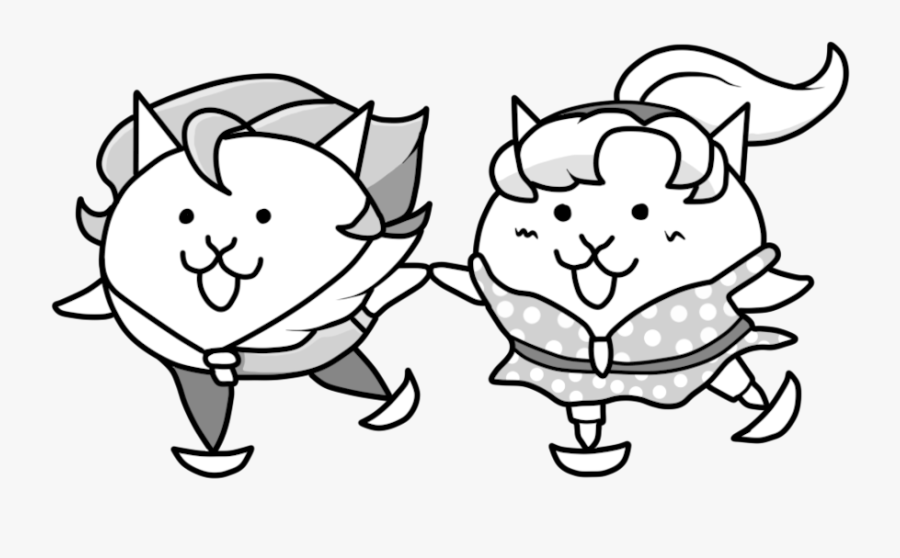 Cat Skating Cliparts - Figure Skating Cats Battle Cats, Transparent Clipart