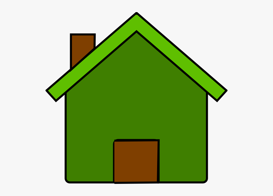 Green And Brown House Svg Clip Arts - Transparent Background House Clipart Green, Transparent Clipart