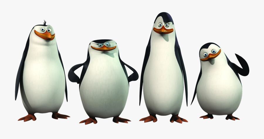 4 Penguins From Madagascar, Transparent Clipart