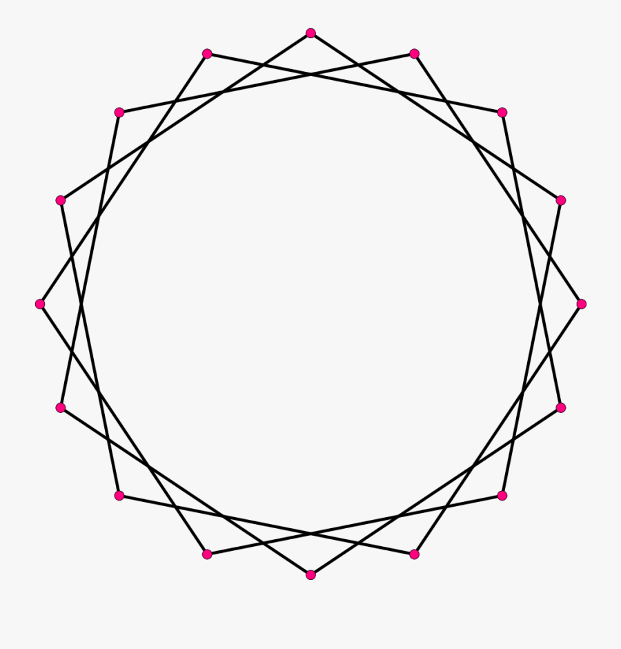 Circle Outline Png Glow - Star Polygon, Transparent Clipart