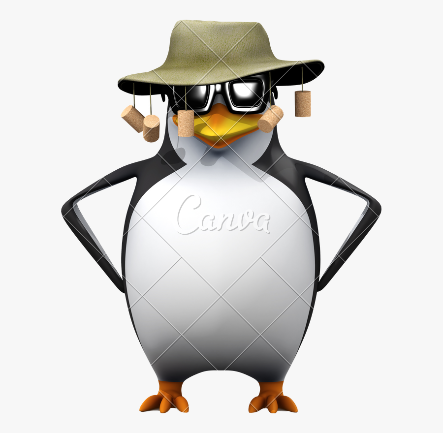 Clip Art D Cartoon Photos - 3d Render Penguin, Transparent Clipart