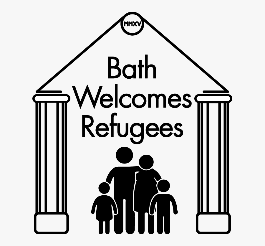 Bath Welcomes Refugees Logo, Transparent Clipart