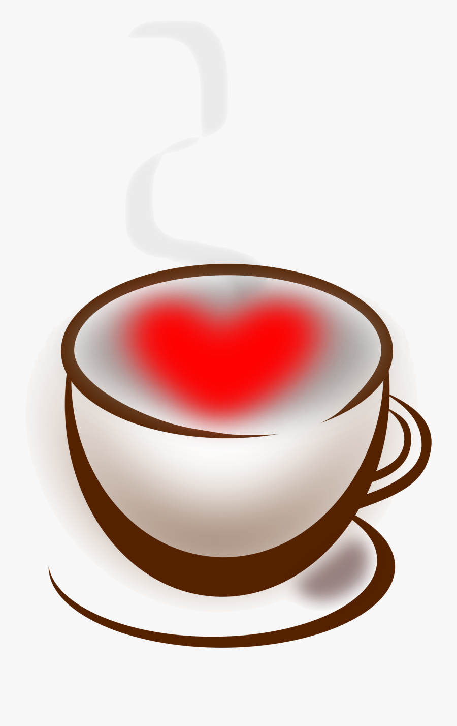 Coffee Clipart Love Cafe Con Amor Image Transparent - Big Red Coffee Cup Clip Art, Transparent Clipart