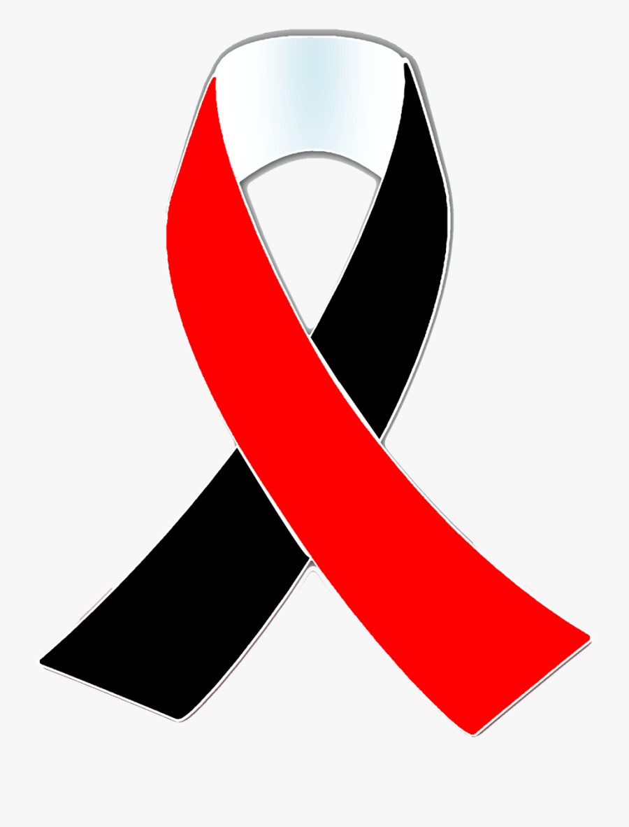 Transparent Black Ribbon Png - Red And Black Ribbon Meaning, Transparent Clipart